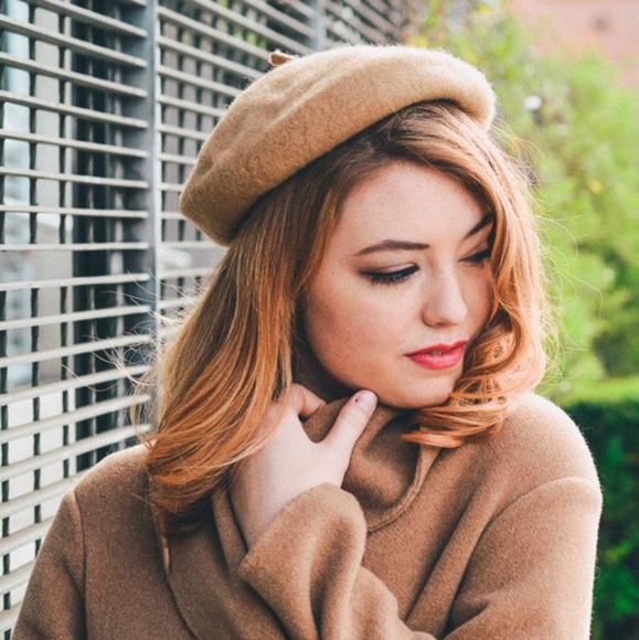 Felt Beret Hat - Black - Picture 4 of 8